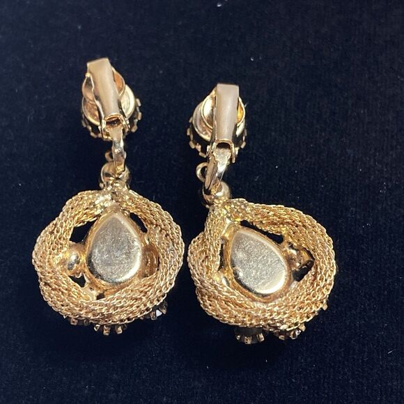 RARE JULIANA D&E EMERALD RUBY AB RHINESTONE necklace earrings Mesh Gold Book - Picture 13 of 16